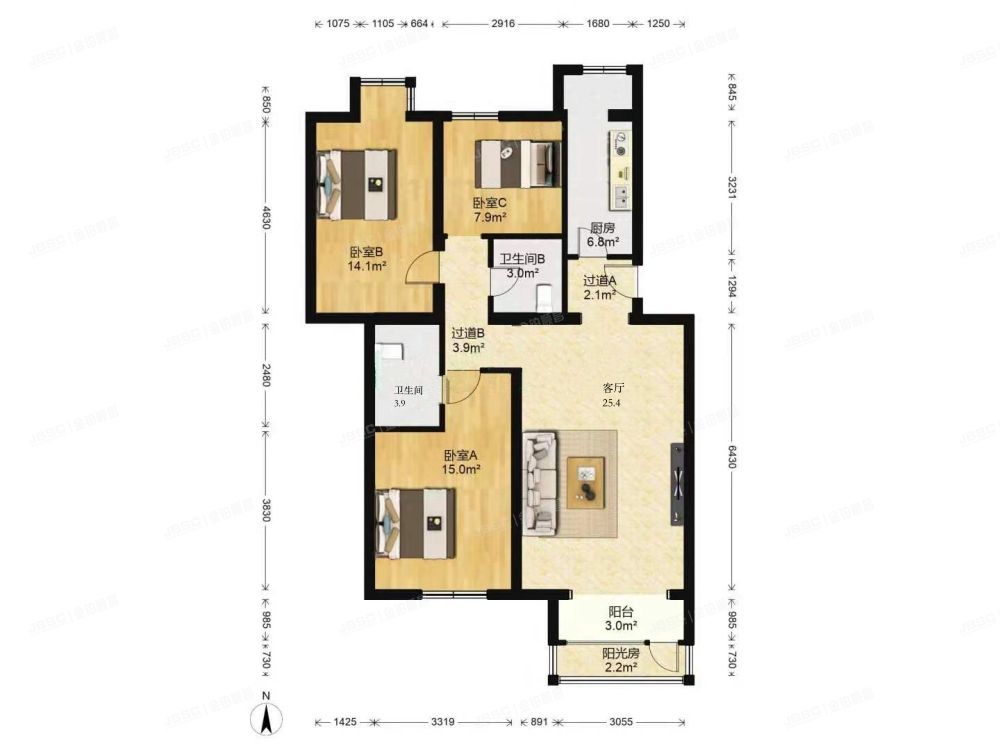 通州区 万盛北里452号楼2层4单元202（阿尔法社区）