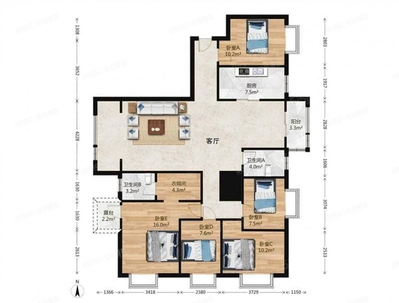 朝阳区 天之骄子4号楼11层1单元1101号