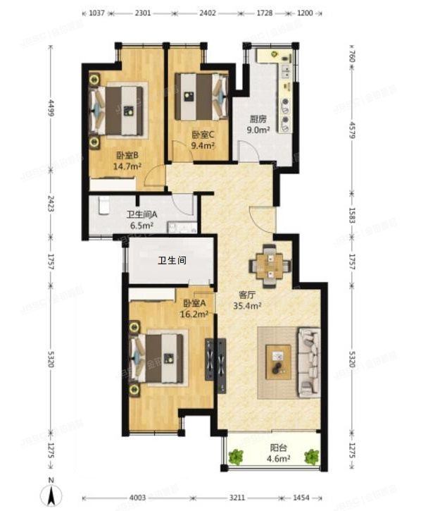 海淀区 畅茜园圣华里8号楼2层5单元5-202室（丹青府）