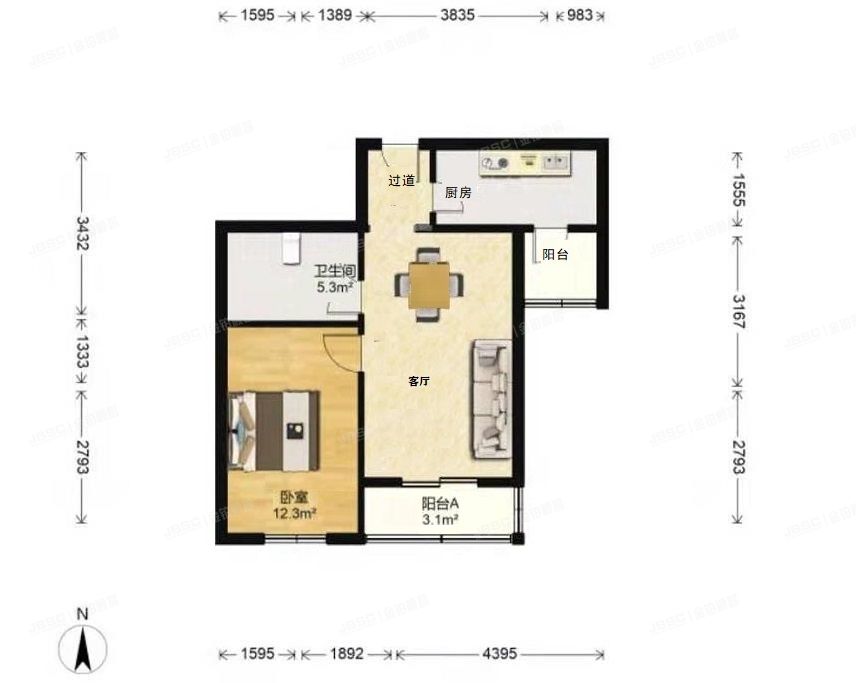 海淀区 中关村丙901楼3层6号（航天社区）已购公房