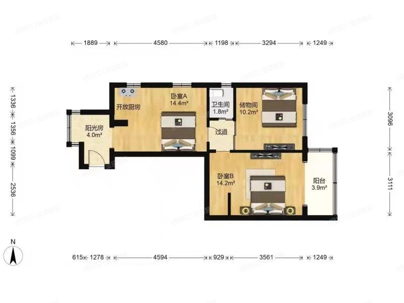 朝阳区 向军北里10号楼1层101（可做门脸房）