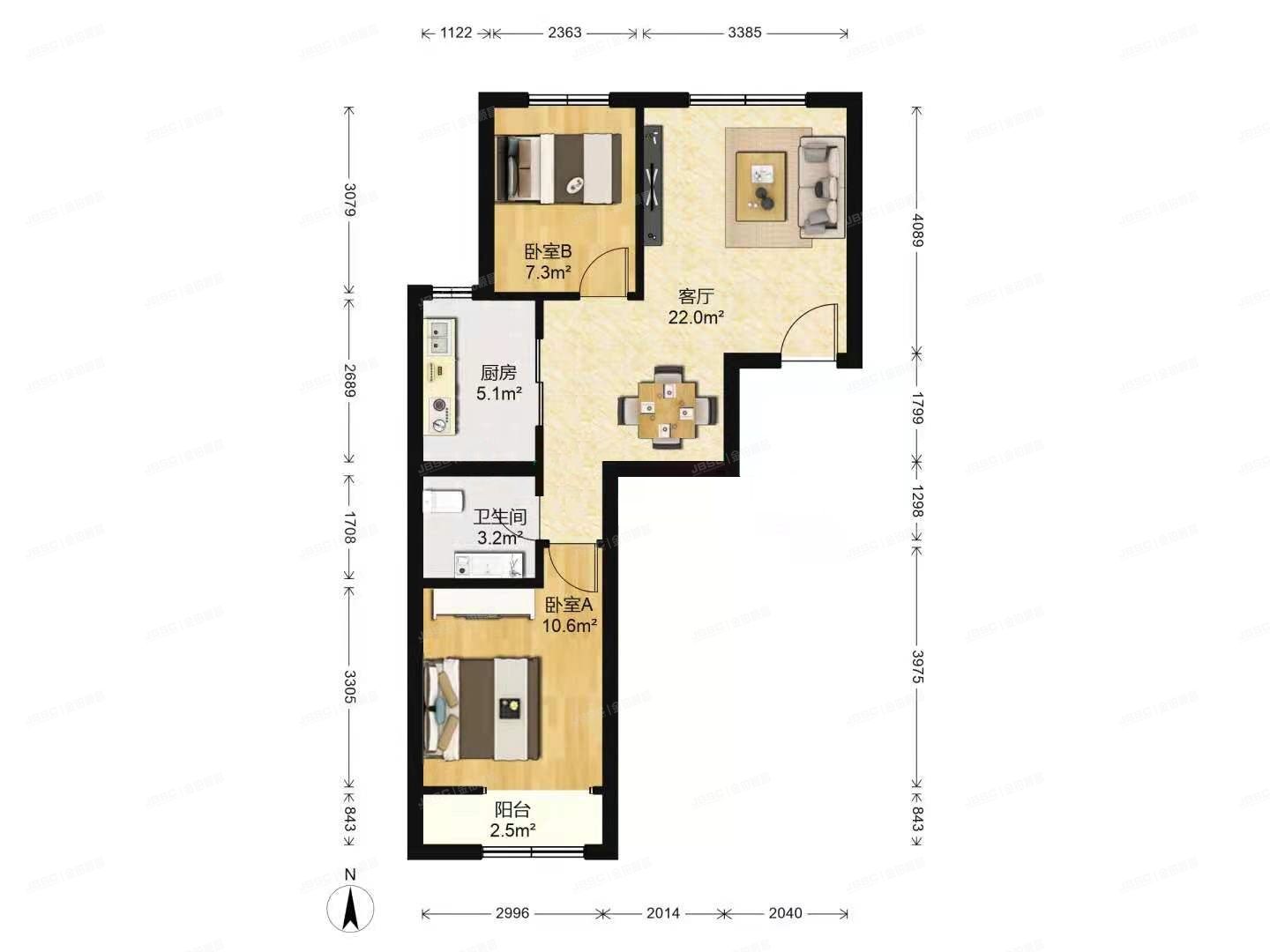 通州区 兴贸二街7号院1号楼11层1单元1103（首开国风美仑）