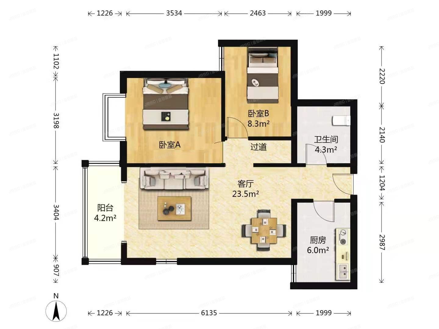 石景山区 杨庄北区48栋1层106号（奈伦熙府）