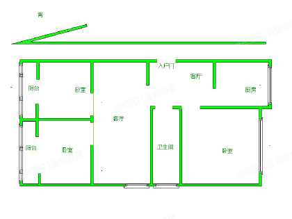 怀柔区 富乐小区北里32号楼3层1-301（富乐社区30号院）