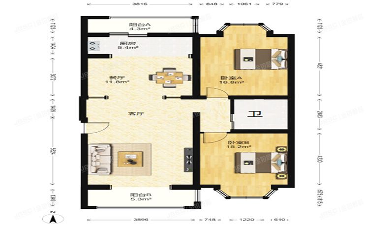 房山区 汇丰街3号院3号7层2单元701（世界名园）
