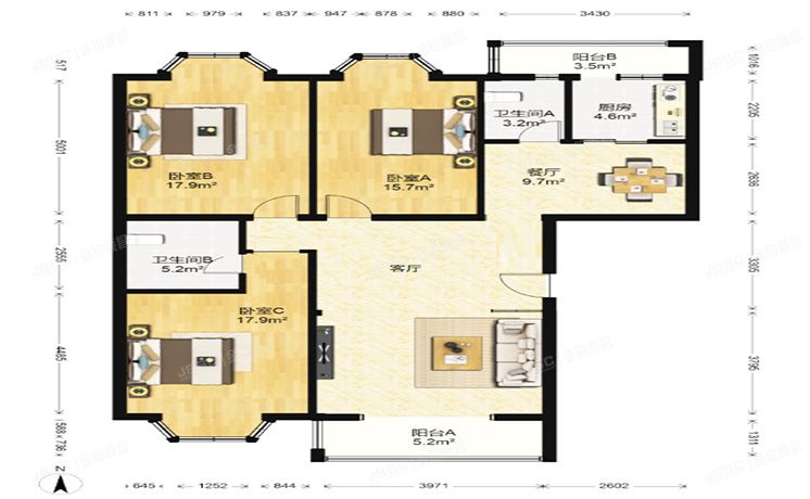房山区 汇丰街3号院3号7层1单元702（世界名园）