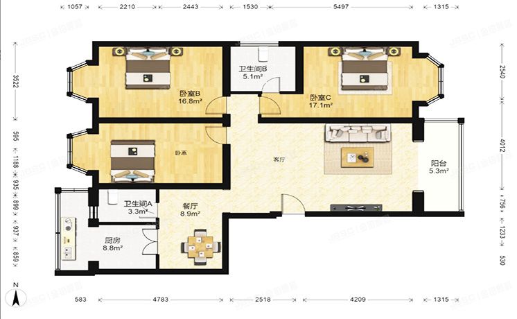 房山区 窦店镇世界名园17号楼6层1单元602