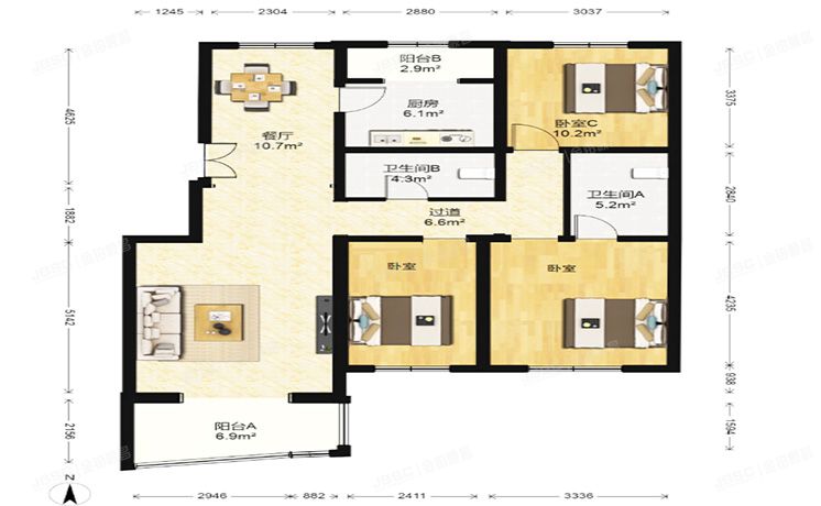 房山区 汇丰街4号院7号4层1单元402室（世界名园）