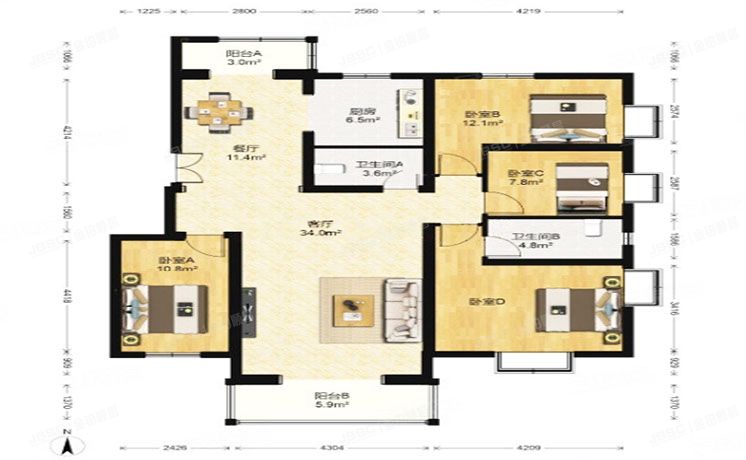 房山区 汇丰街4号院10号4层3单元402（世界名园）