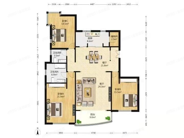 石景山区 西黄新村东里（雍景天成）