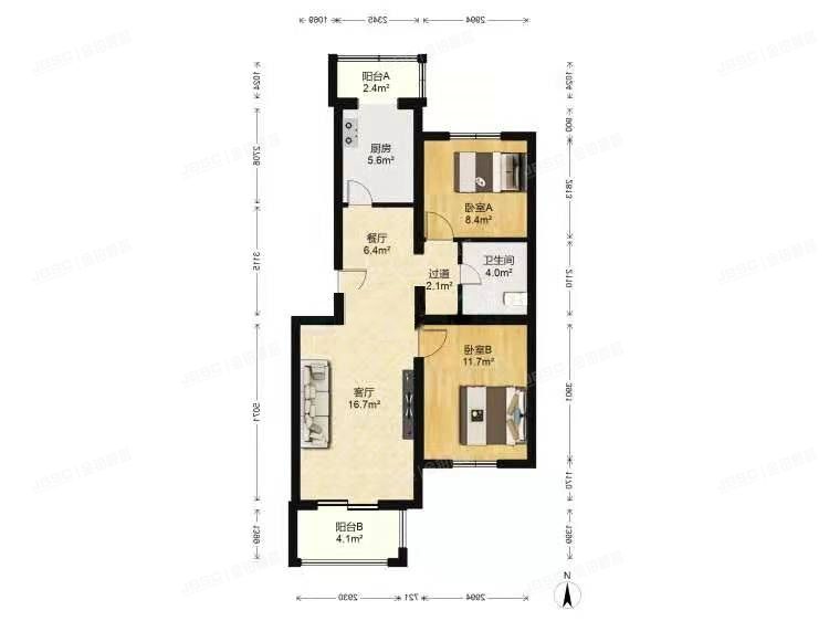 门头沟区 滨河路绮霞苑乙7号楼5层2单元501（绮霞苑）
