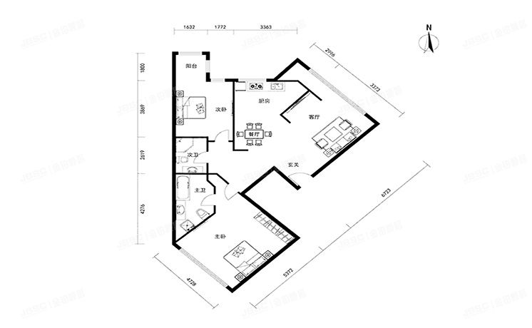 朝阳区 和乔丽晶A栋7层A1-802