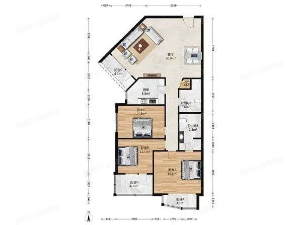 朝阳区 风林绿洲5号楼26层26B