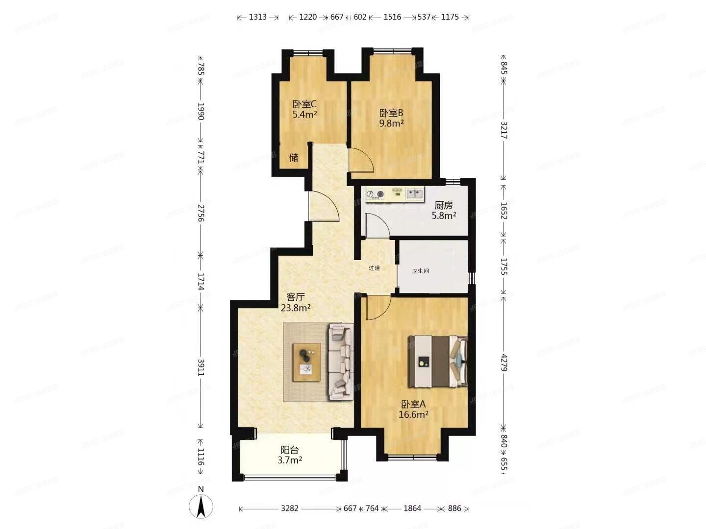 丰台区 万年花城五期6号楼9层5单元902号