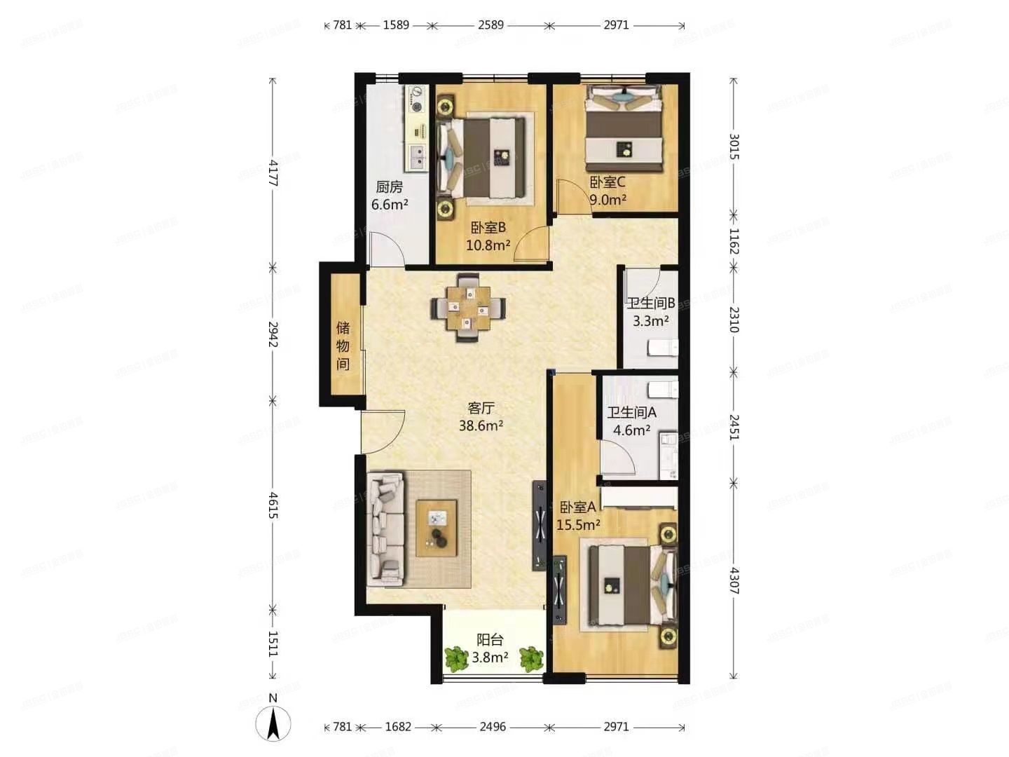丰台区 沸城1号楼7层2单元703