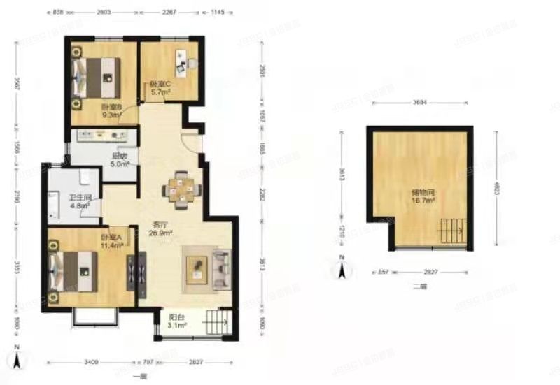 朝阳区 远洋一方润园2号楼11层2单元1102