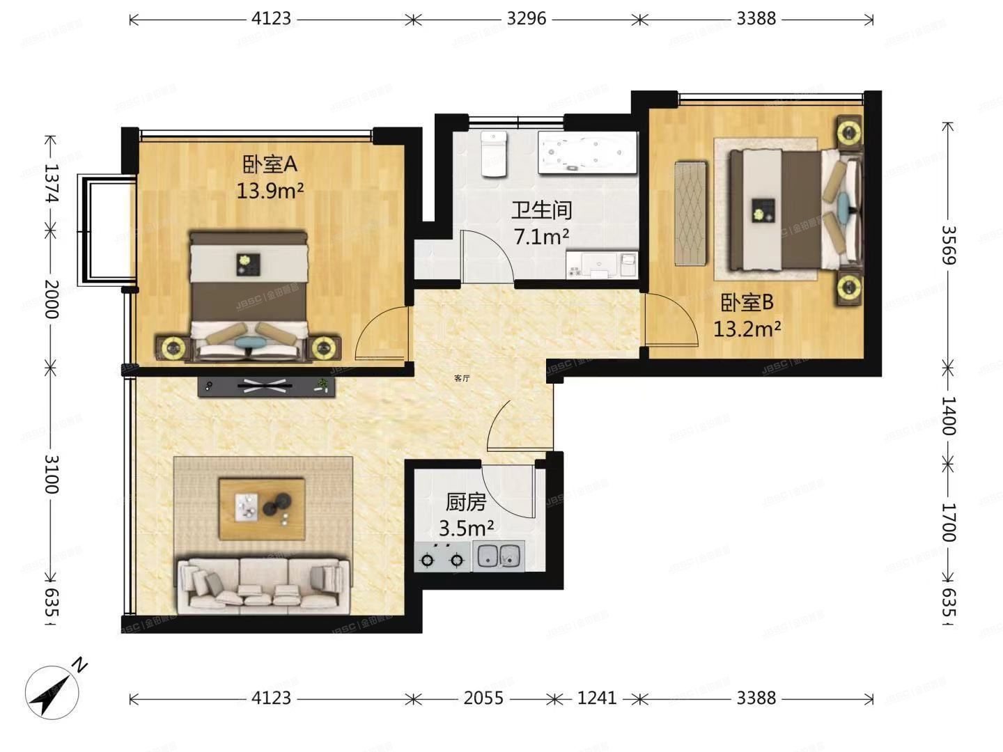 朝阳区 方恒国际中心5号楼25层2911  商业