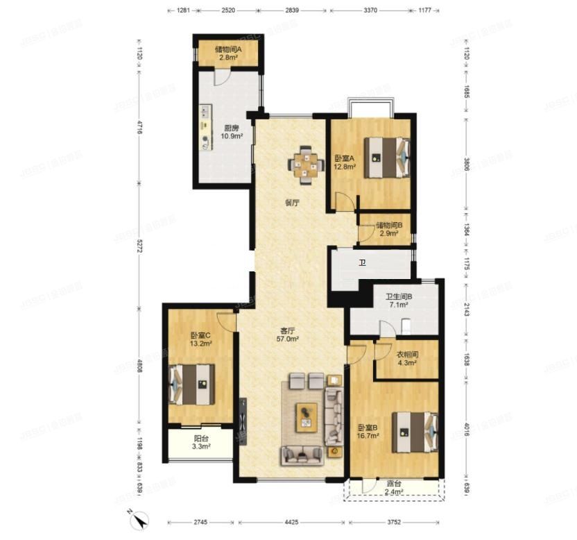 朝阳区 世茂奥临花园5号楼8层1单元0901