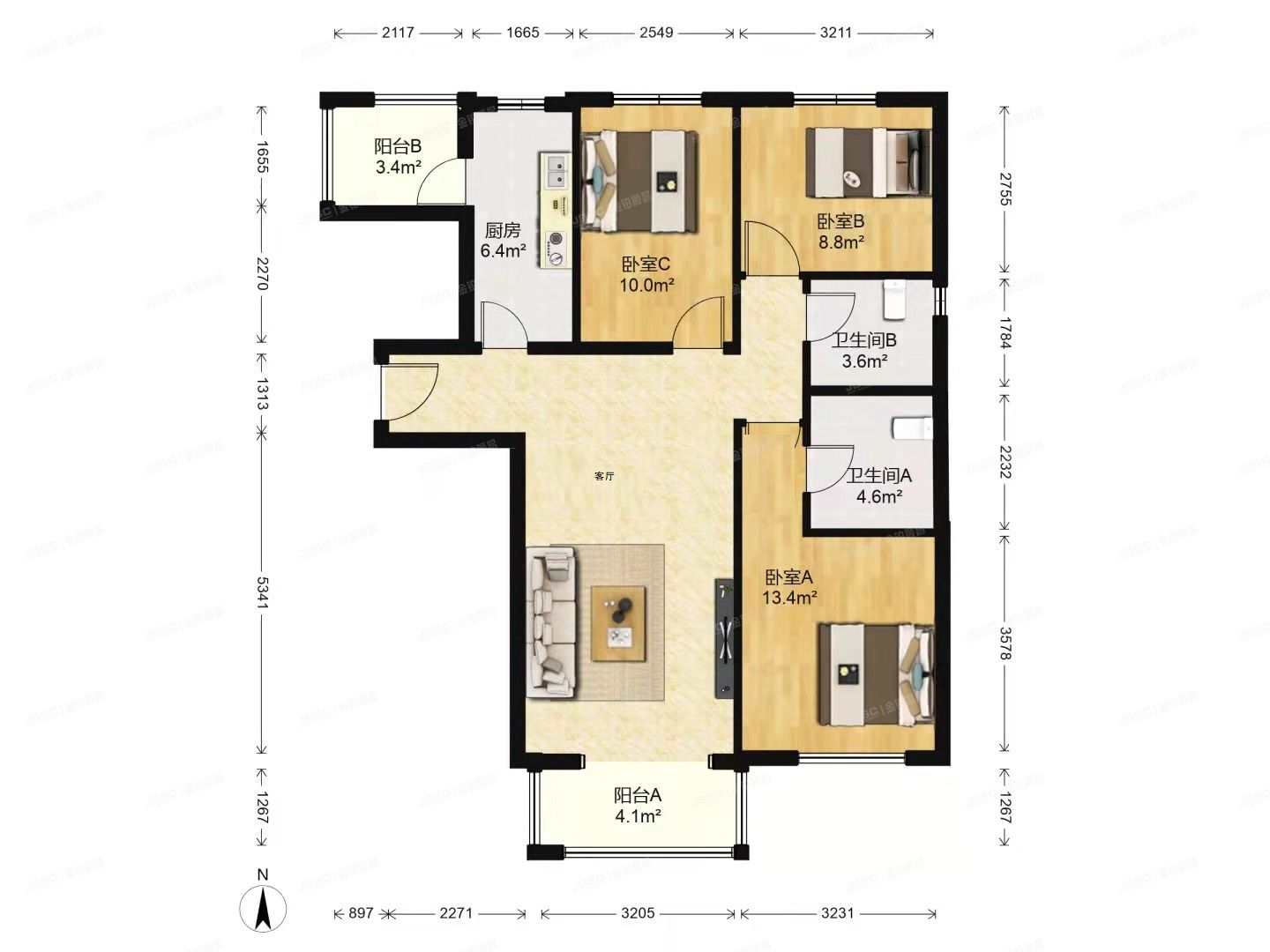 大兴区 亦庄北岸4号楼8层2单元801