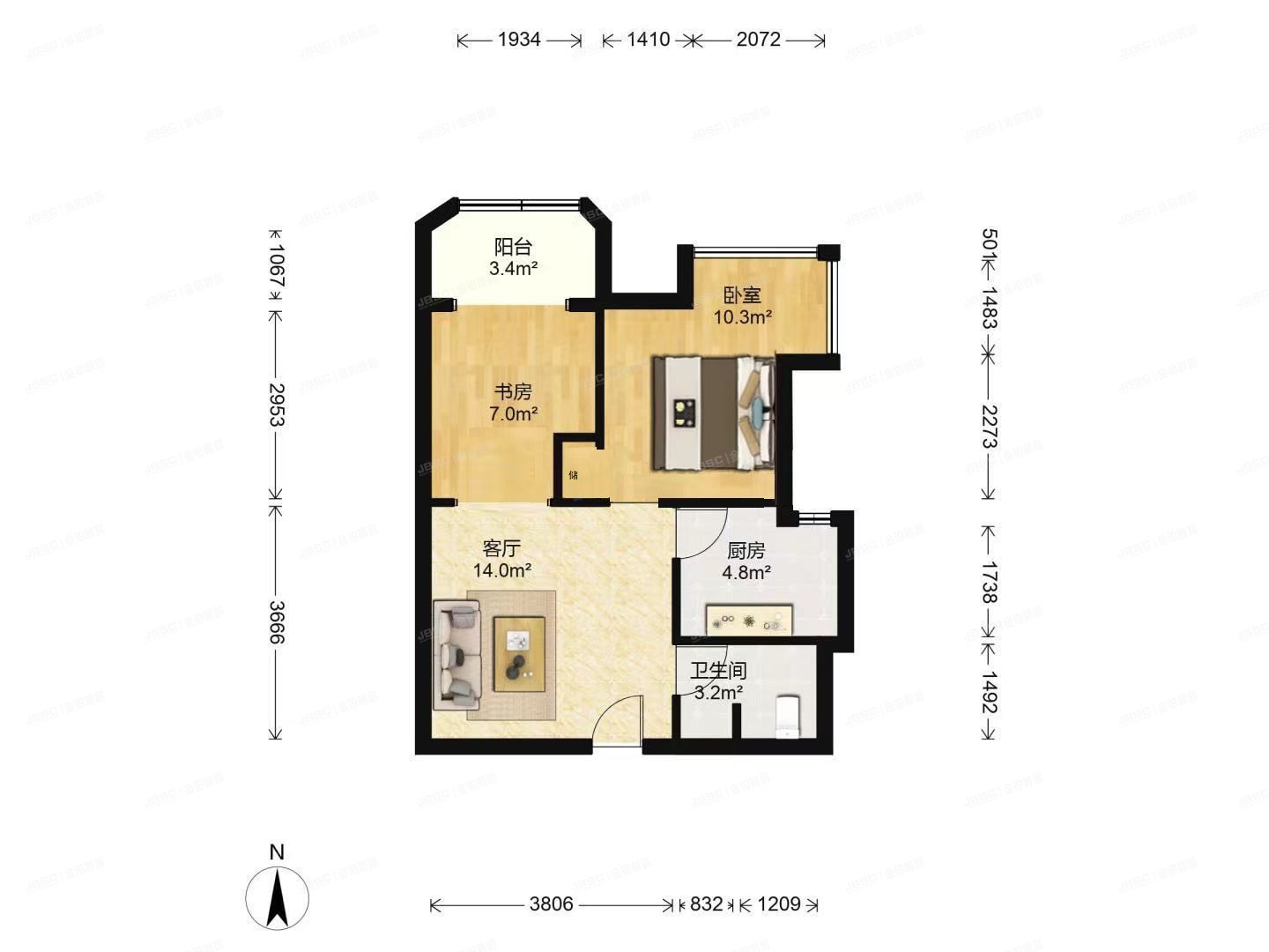 东城区 中海紫御公馆西区8楼5层2单元607
