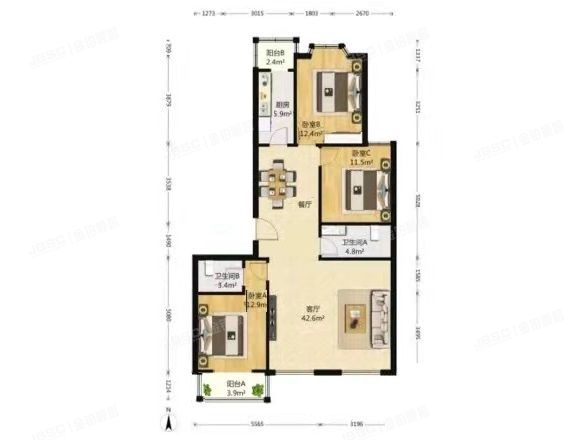 经济技术开发区 定海园三里8号楼8层2单元801号