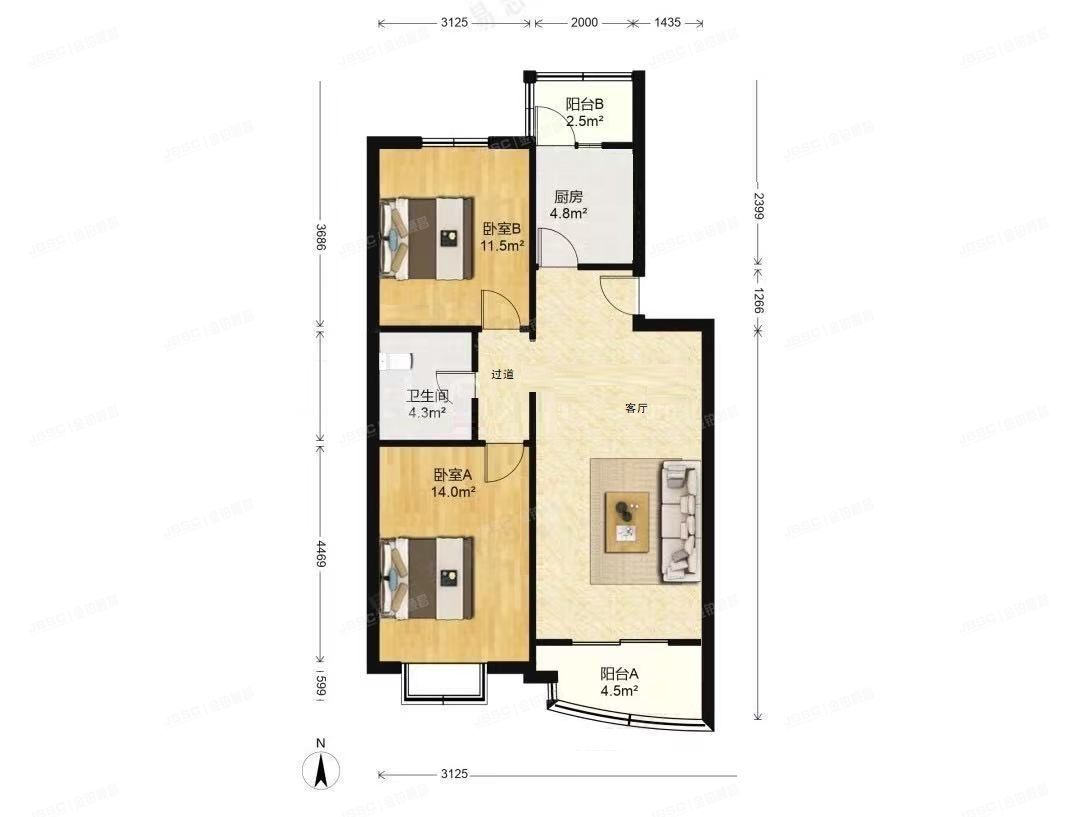 昌平区 金榜园22号楼1层3单元101