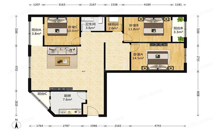 朝阳区 慧忠北里311号楼7层701（天创世缘）