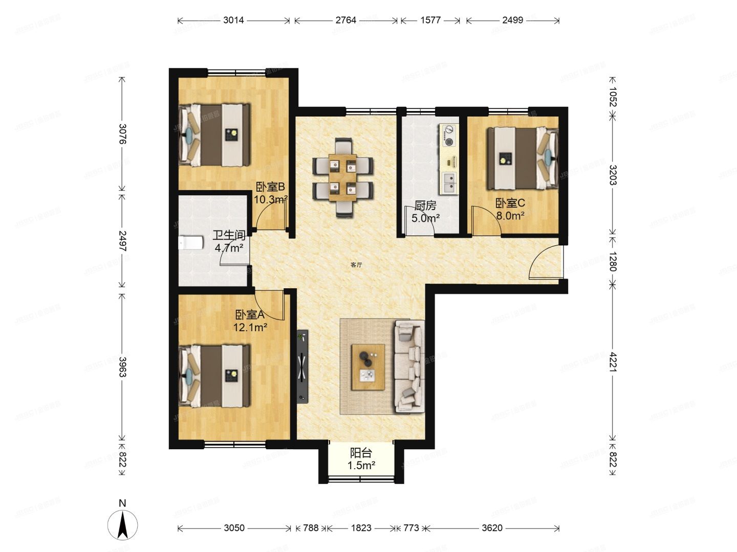 大兴区 兴康家园10号楼18层1单元1804  限价商品房