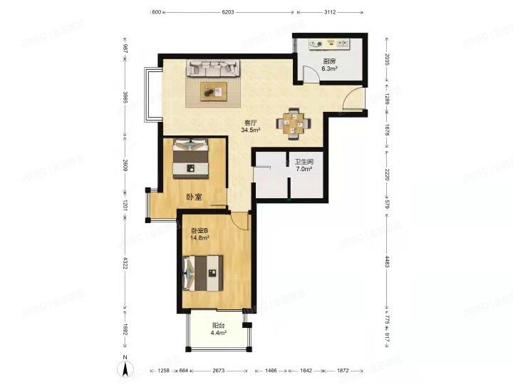 朝阳区 朝阳无限芳菁苑2号楼17层2-2005