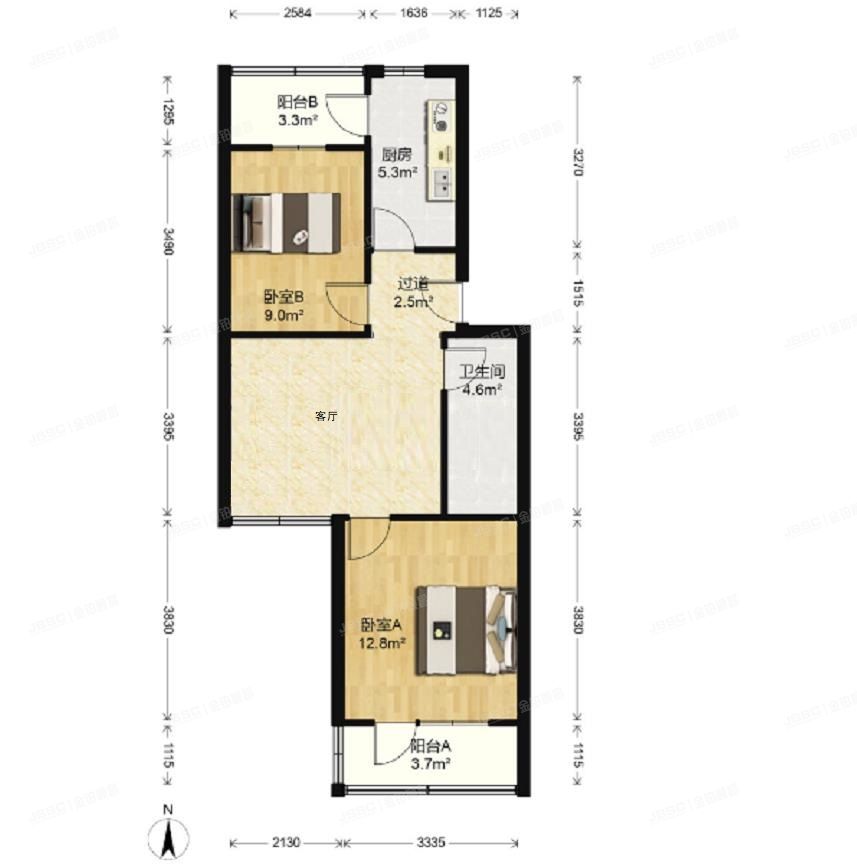 朝阳区 南湖中园114号楼1层5单元102
