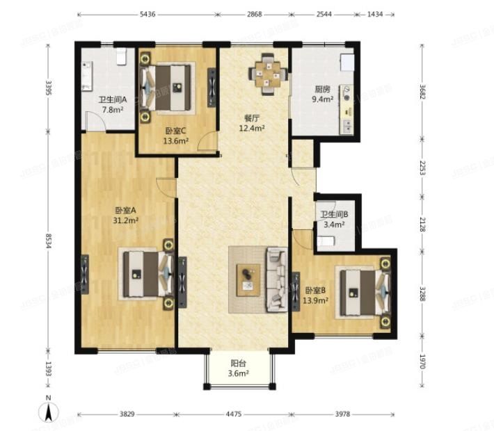 朝阳区 北纬40度东区8号楼2单元702室