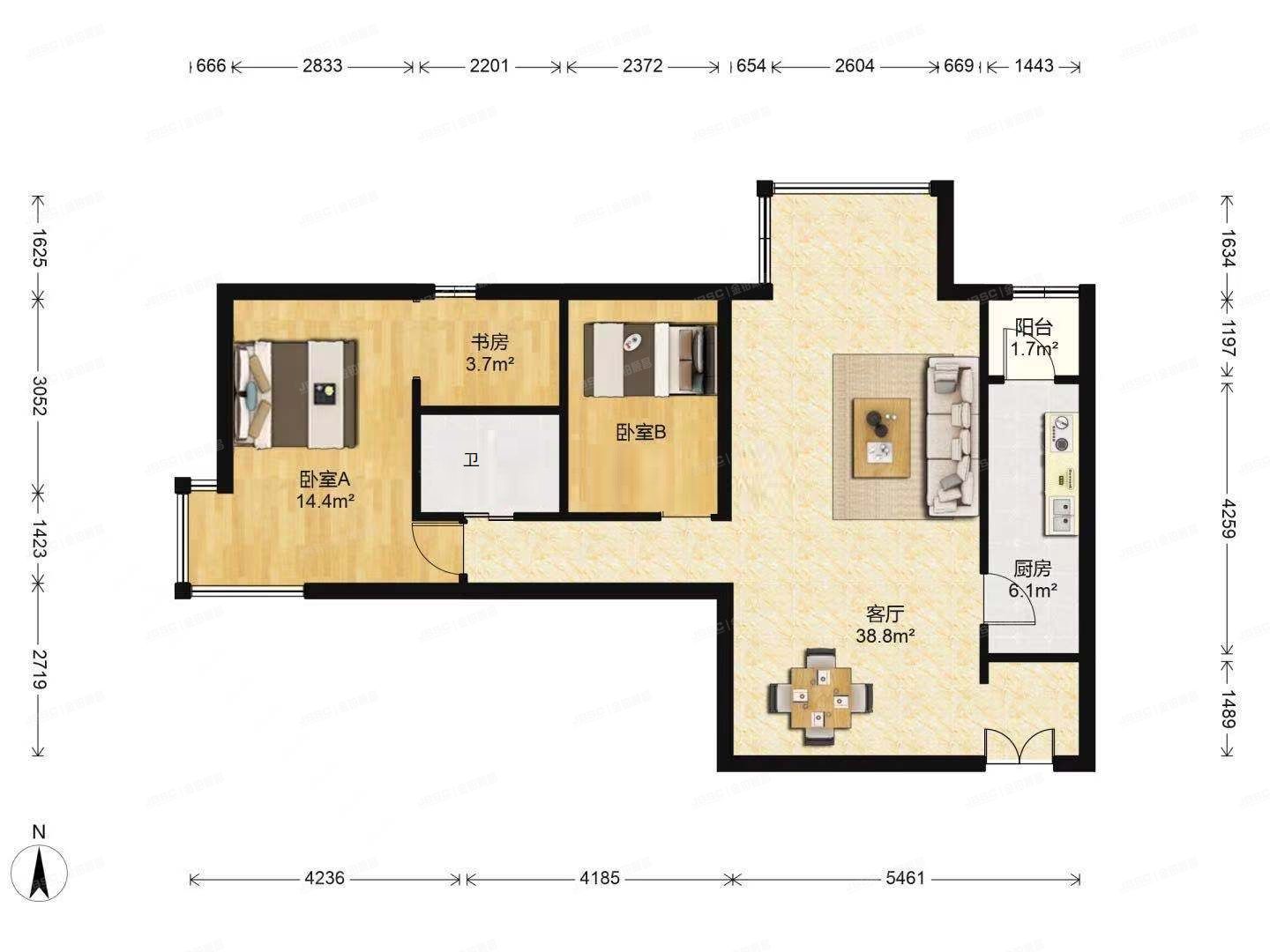 朝阳区 茉藜园15号楼1501室