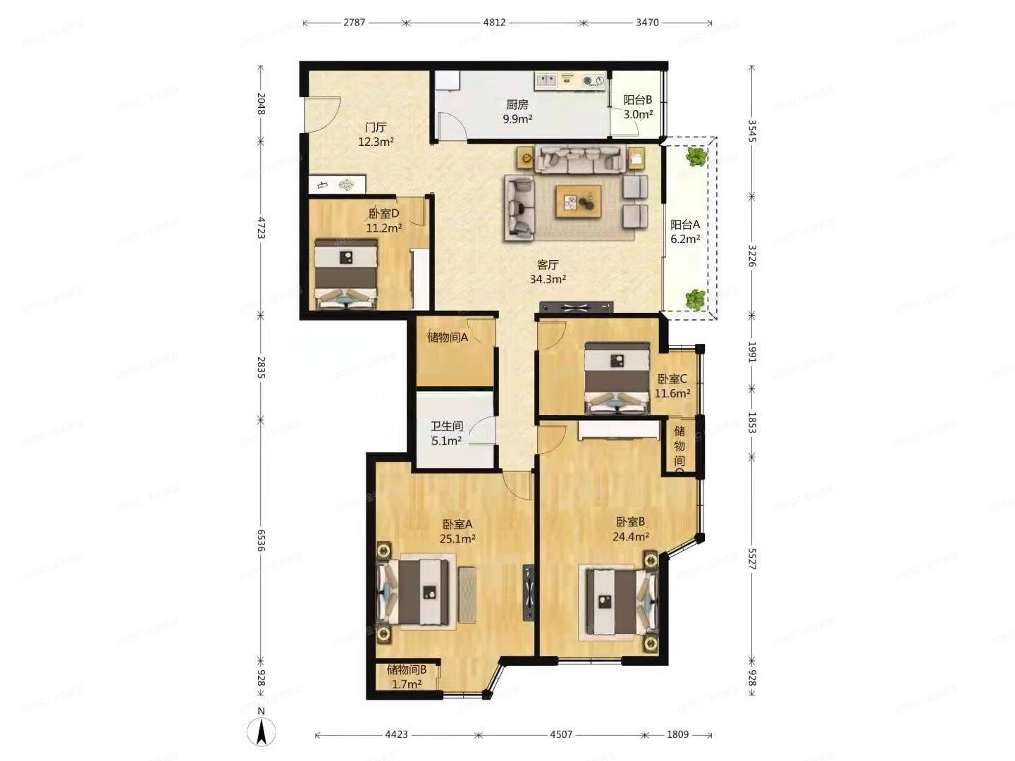 东城区 华普花园6号楼7层30902