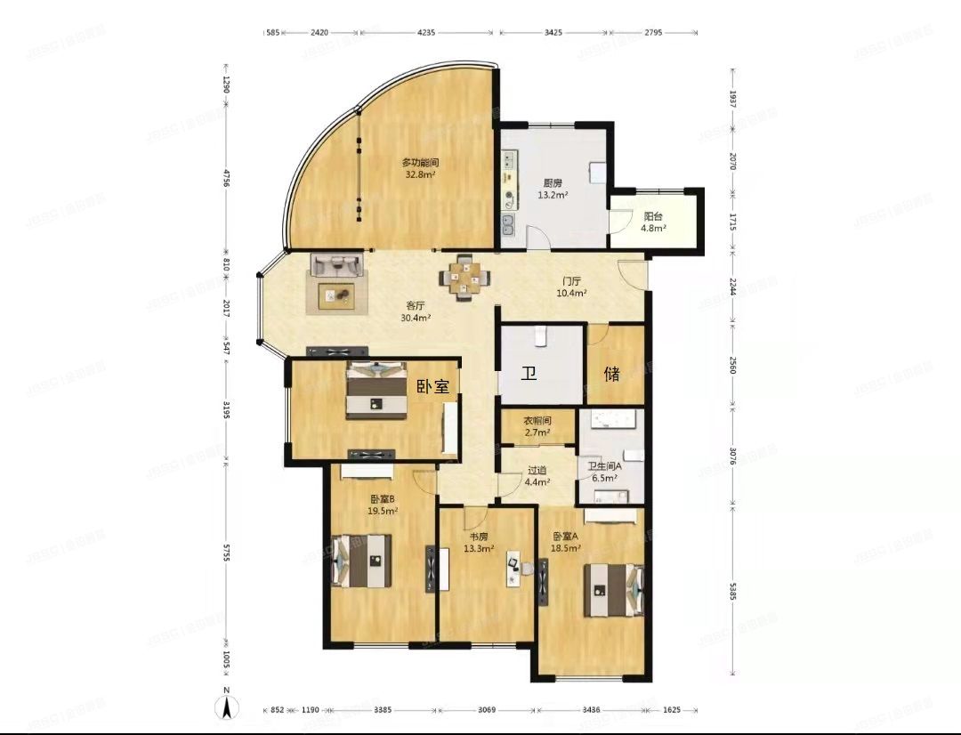 海淀区 世纪金源国际公寓14层六单元17A