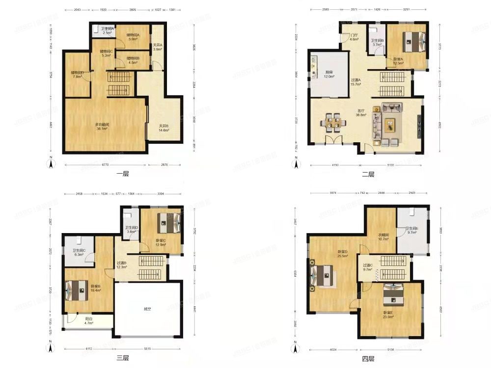 朝阳区 卓锦万代111号-1至3层 别墅