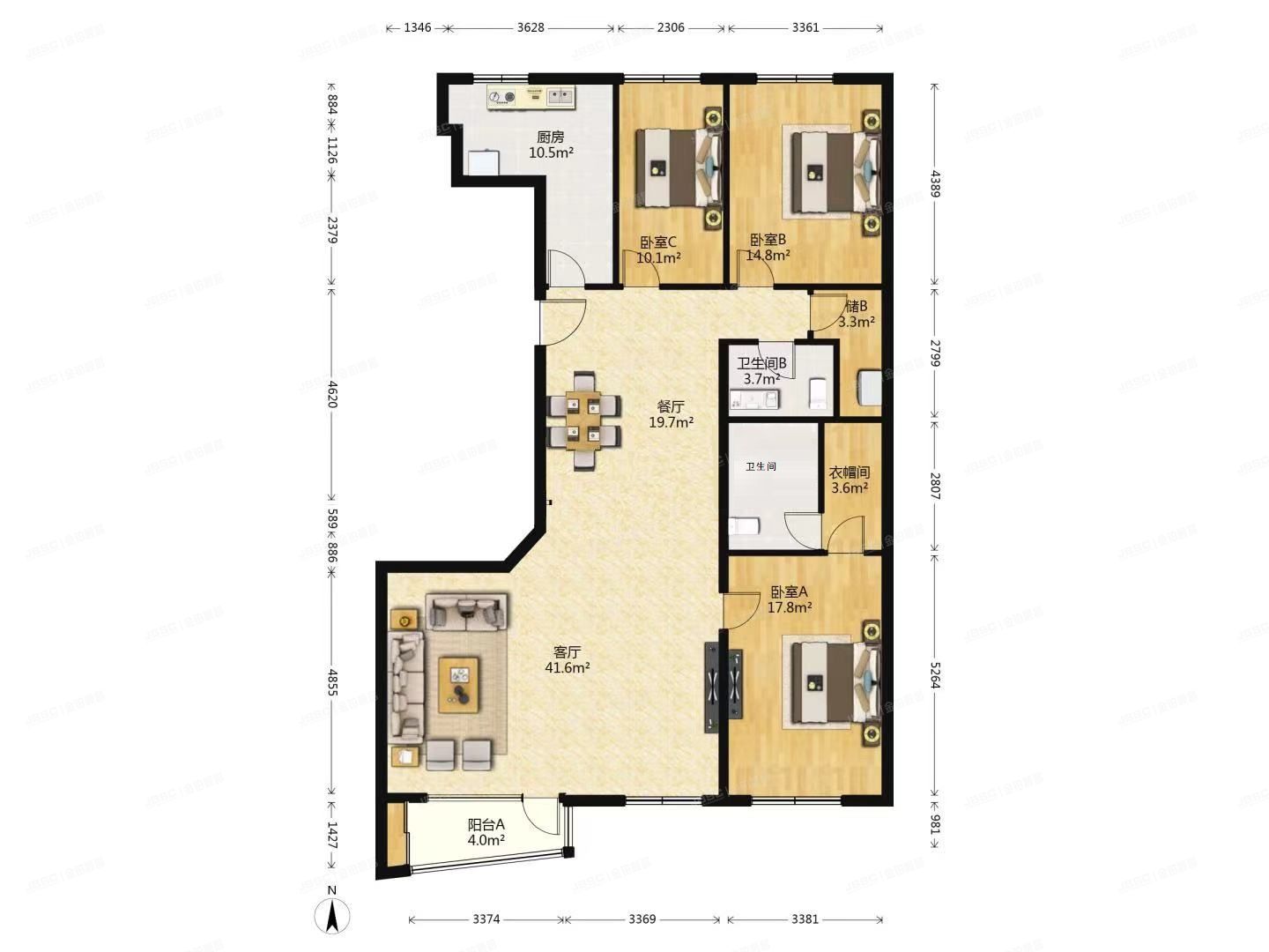 朝阳区 风林绿洲8号楼4层4A