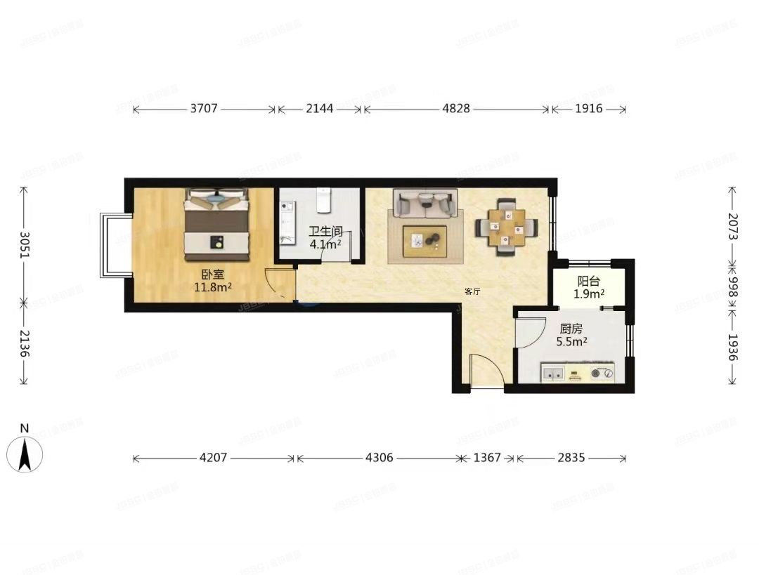 通州区 珠江丽景家园55号楼三层302