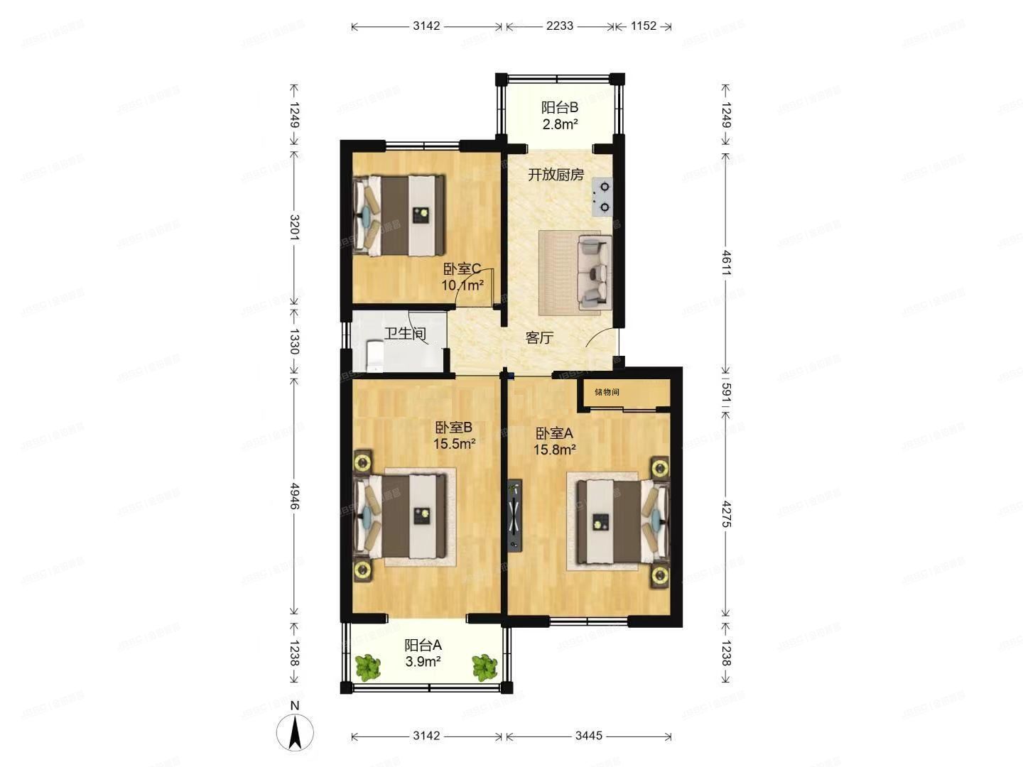 朝阳区 中科院华严北里18号楼1层4门107