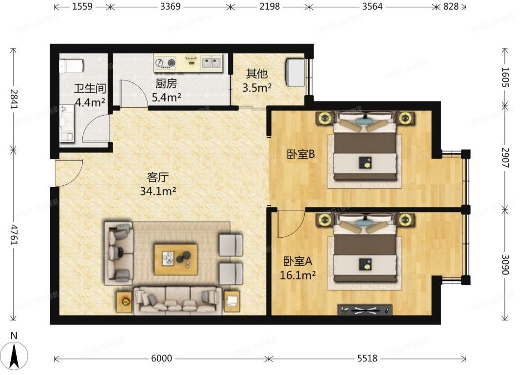 通州区 珠江丽景家园71号楼7层807