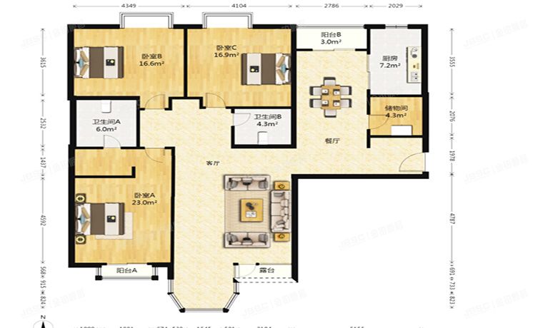朝阳区 珠江帝景家园218号楼6层2单元701