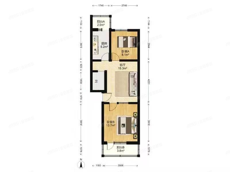 大兴区 黄村镇枣园小区37号楼1单元202