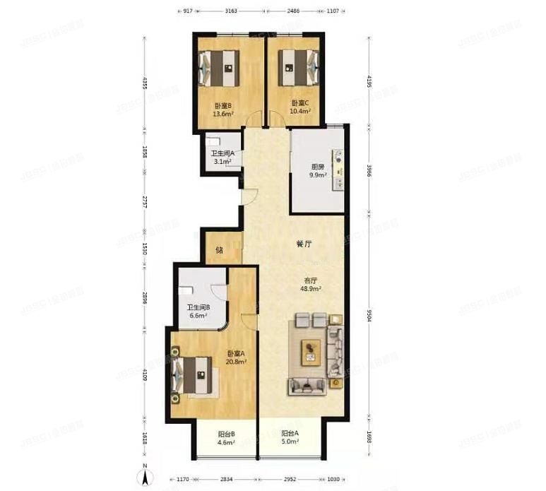 海淀区 紫金长安21号楼6层2单元701