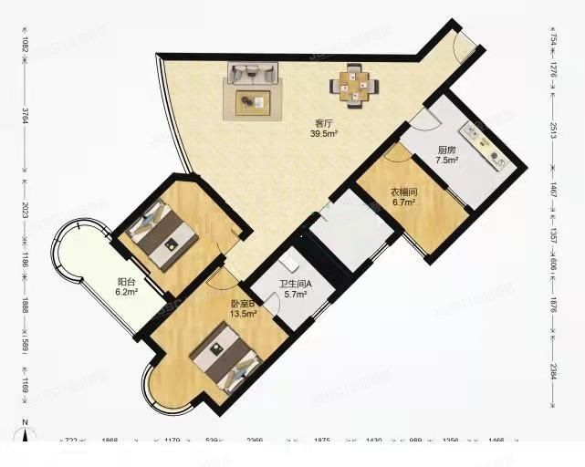 朝阳区 罗马花园B幢14层12B02