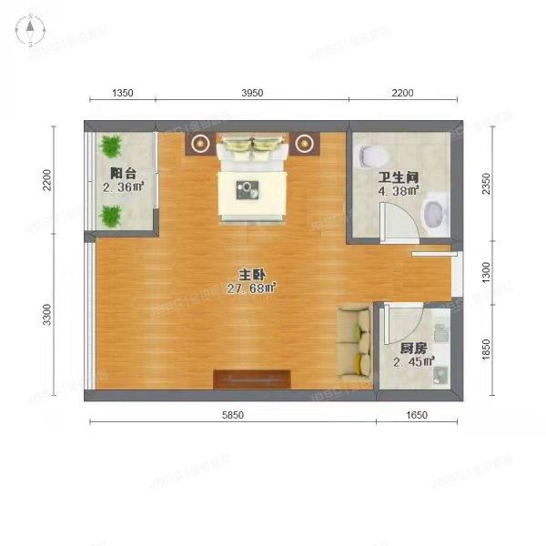 西城区 新华里16号院2号楼5层506（京桥国际公馆）