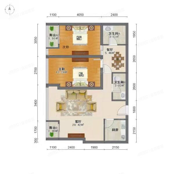 西城区 新华里16号院2号楼5层507（京桥国际公馆）