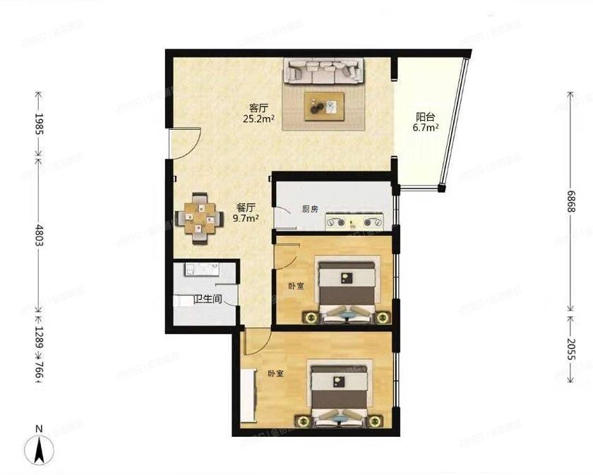 大兴区 先锋公寓21号楼7层1-703