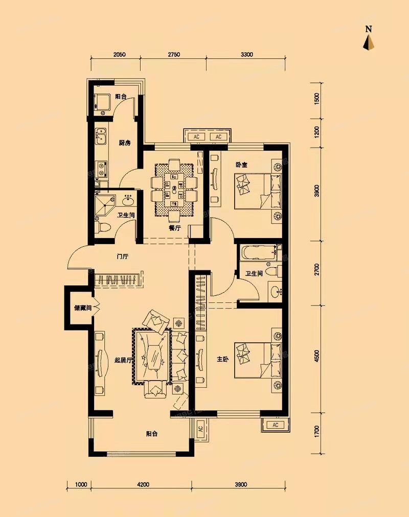 顺义区 东方太阳城107号楼5层1单元502