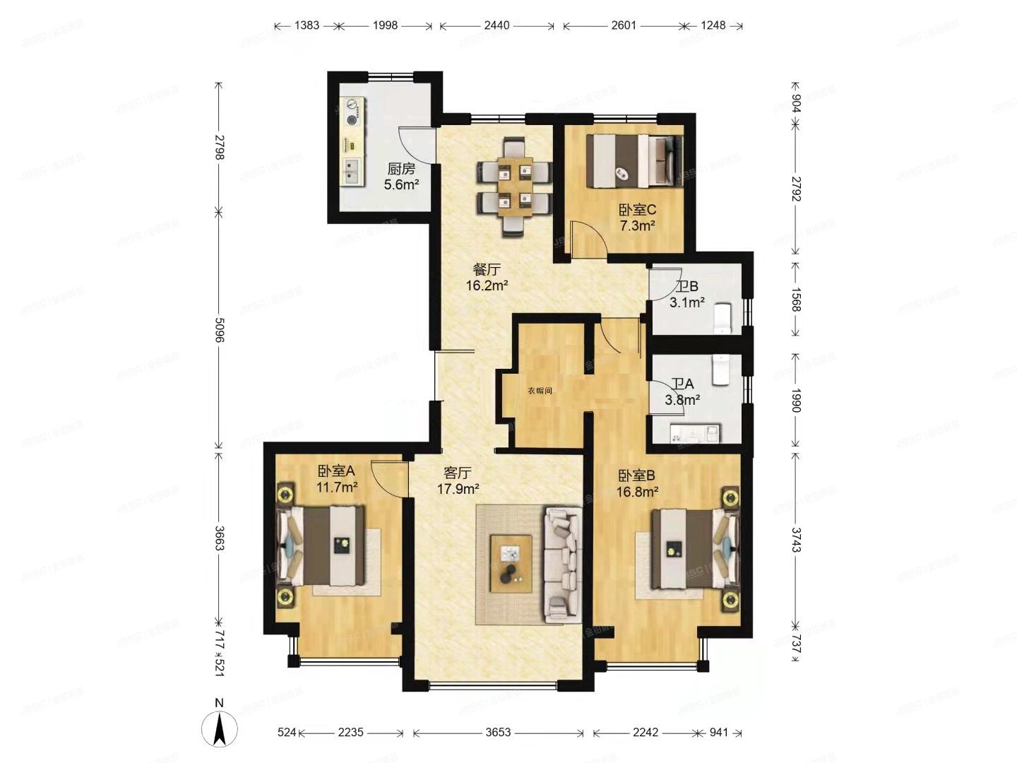 丰台区 西山甲一号5号楼12层二单元1202室