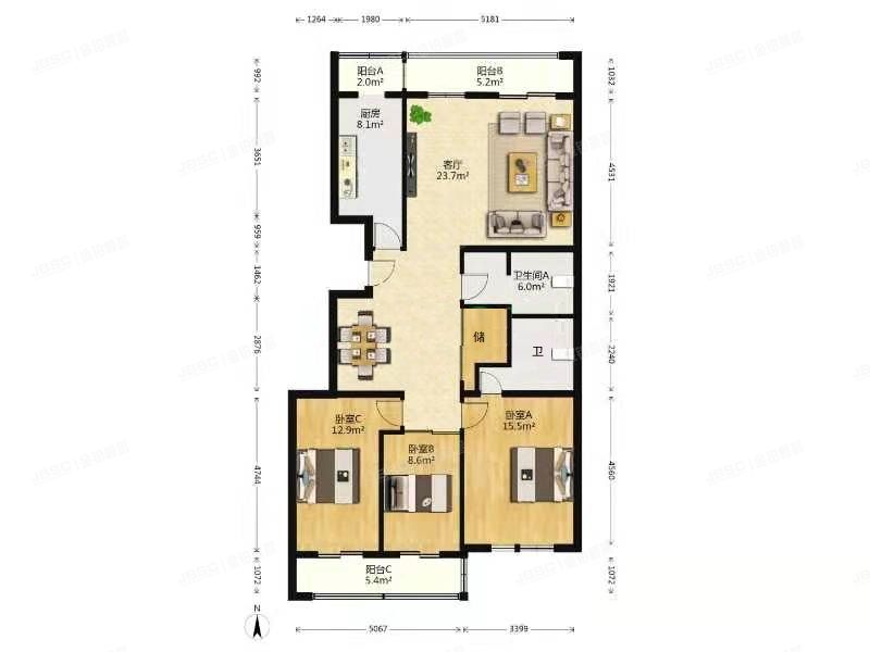 丰台区 大成南里一区5号楼1层1单元102号