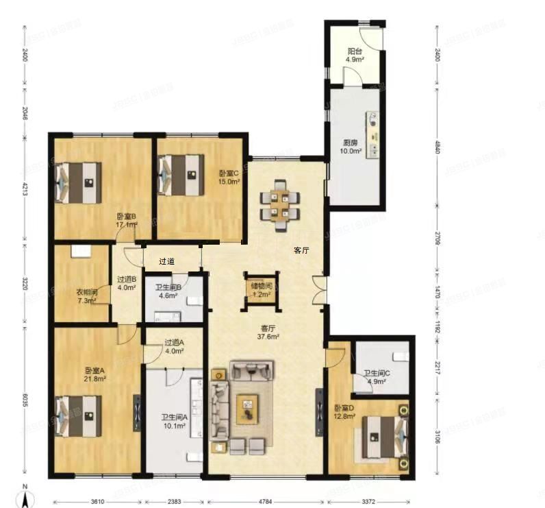 朝阳区 万科蓝山2号楼19层3单元2201